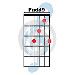 Fadd9 guitar chord icon