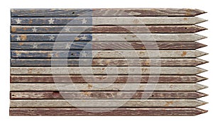 Faded Americana Wooden Flag