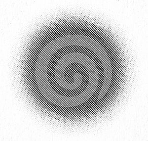Halftone Circle Gradient with Diagonal Line Texture Effect