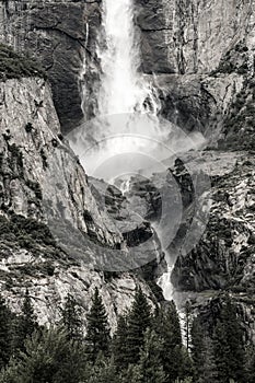 Faded Colors At The Base Of Upper Yosemite Falls