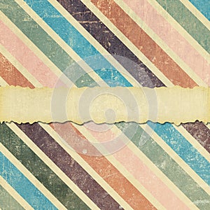 Faded, Damaged and Torn Diagonal Stripe Background