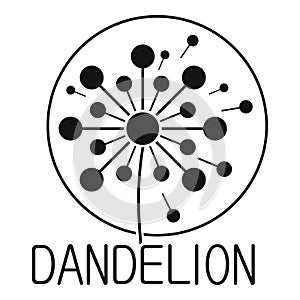 Faded dandelion logo icon, simple style.