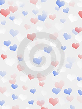 Faded patriotic heart