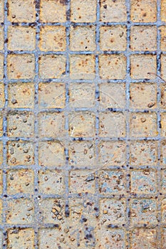 Faded rusty sewage sump background