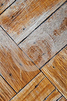 Faded, Scuffed Wood Floor