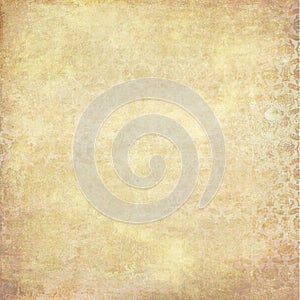 Faded yellow brown baroque background