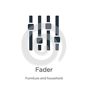 Fader icon vector. Trendy flat fader icon from furniture and household collection isolated on white background. Vector