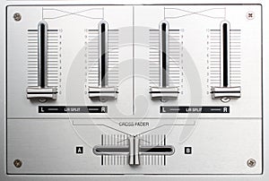 Fading controls of dj music mixer