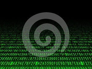 Fading Hexadecimal Background