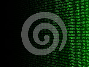 Fading Hexadecimal Background