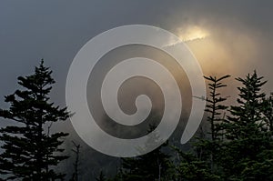 Fading light on Clingman's Dome in the Smokies photo