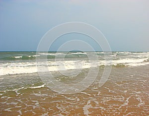 Fading Seawaves at Seashore, Paradise Beach, Pondicherry