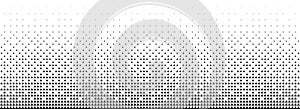 Fading triangle halftone gradient texture. Abstract geometric 8 bit background. Tech triangular binary gradation pattern