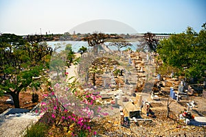 Fadiouth shell island cemetery in Senegal