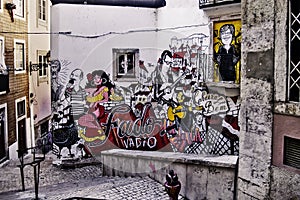 Fado graffiti in Lisbon
