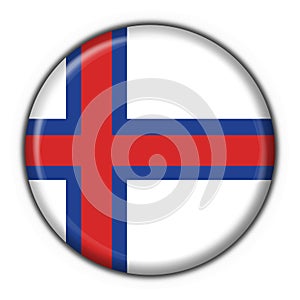 Faeroe button flag round shape photo