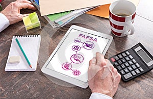 Fafsa concept on a tablet