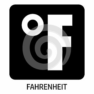 Fahrenheit degree icon illustration