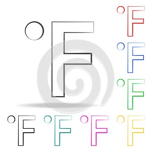 fahrenheit sign icon. Elements of weather multi colored icons. Premium quality graphic design icon. Simple icon for websites, web