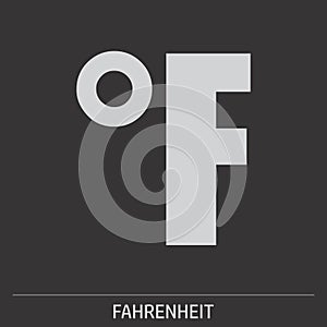 Fahrenheit temperature icon