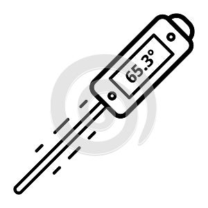 Fahrenheit thermometer icon, outline style