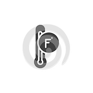 Fahrenheit thermometer vector icon