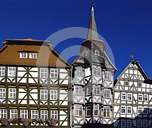 Fahverk Houses on Market square (Marktplatz). Fritzlar