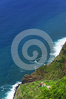 The northern coast of the island of Madeira near Faial parish, Portugal. photo