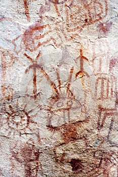 Faical cave paintings in San Ignacio Cajamarca Peru