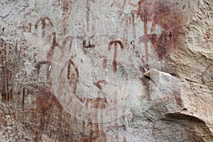 The faical cave paintings are a series of representations of prehistoric art dating back more than 5,000 years BC