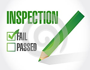 fail inspection check list illustration design