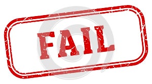 fail stamp. fail rectangular stamp on white background