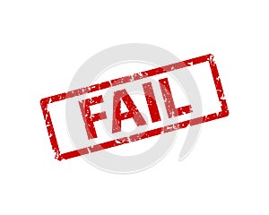 Fail stamp vector texture. Rubber cliche imprint. Web or print design element for sign, sticker, label