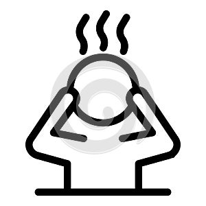 Fail stress icon, outline style