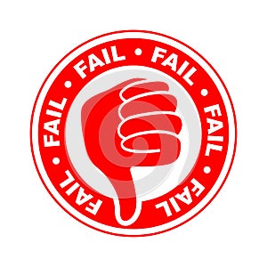 Fail thumbs down icon