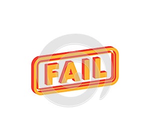 Fail, vector art on white