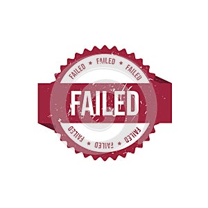 Failed round red grunge stamp stock illustration