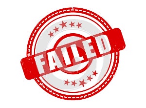 Failed Rubber Stamp Seal with a Star Border