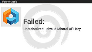 Failed: unauthorized invalid mistral api key