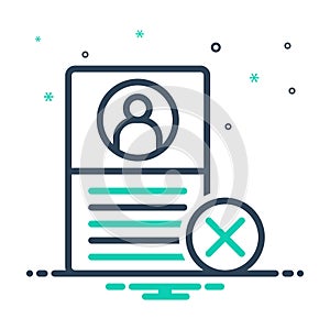 Mix icon for Failure, unselected and document