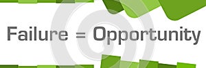 Failure Is Opportunity Green Abstract Shapes Background