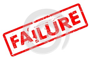 Failure - Rubber Stamp on White Background