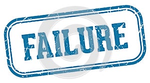failure stamp. failure rectangular stamp on white background