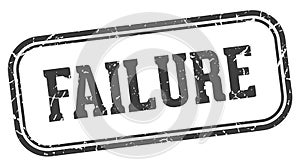 failure stamp. failure rectangular stamp on white background
