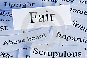 Fair Concept in Words photo