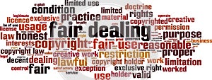 Fair dealing word cloud