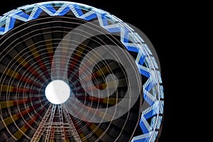 Fair ferris wheel at night