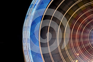 Fair ferris wheel at night