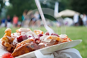 Fair food funnel cakes