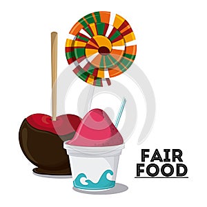 Fair food snack carnival icon